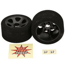 FRAY37-FRONT TYRES WITH HPI RIMS 1/8 35 SHORE