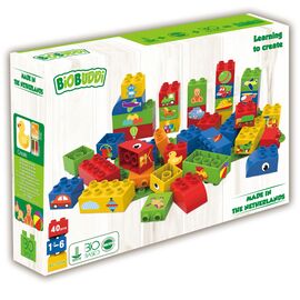 BIOBUDDI Blocks & 1 Plate Boys 40 pcs
