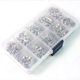 3-SSS-400-Stainless Steel Screw Assorted Set M3 HEX 400pcs Silver