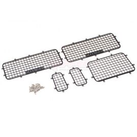 4-TRC/302336-Stainless Steel Side Window Mesh Protective Net with Defender Logo