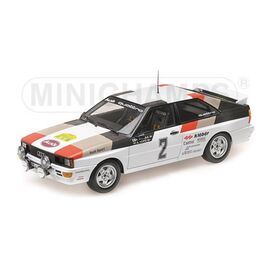 LEM155811102-AUDI Quattro - Audi Sport 1:18 Mikkola/Hertz Win. Swedish Rally 1981