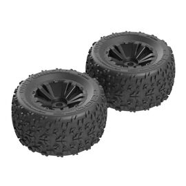 LEMARAC9612-Copperhead MT 6S Tire/Wheel Glued Bla ck (2)