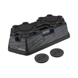JC2370M-JConcepts - Finnisher car stand - matte black w/ pads and logo plugs