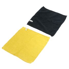 JC8114-Dirt Racing Products - microfiber towel - black / yellow, (2pc)