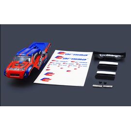 CA15688-GT24TR CAR BODY PAINTED AND DECORATED BODY (RED/BLUE)