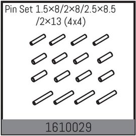 AB1610029-Pin Set 1.5&#215;8/2&#215;8/2.5&#215;8.5/2&#215;13 (4x4)