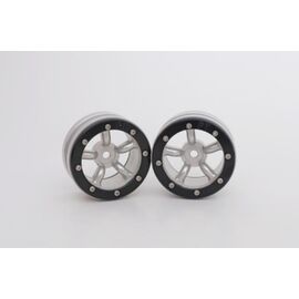 ABMT0010SB-Beadlock Wheels PT-Safari Silver/Black 1.9 (2 pcs)&#160;
