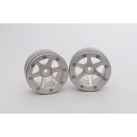 ABMT0030SS-Beadlock Wheels PT-Distractor Silver/Silver 1.9 (2 pcs)&#160;