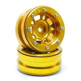 ABMT0040GOGO-Beadlock Wheels PT-Distractor Gold/Gold 1.9 (2 pcs)