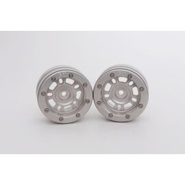 ABMT0040SS-Beadlock Wheels PT-Distractor Silver/Silver 1.9 (2 pcs)&#160;