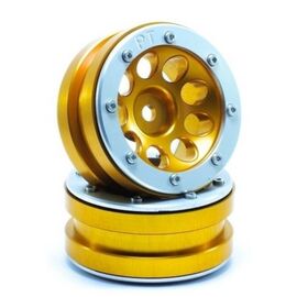 ABMT0050GOS-Beadlock Wheels PT-Ecohole Gold/Silver 1.9 (2 pcs)