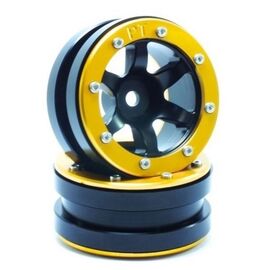 ABMT0070BGO-Beadlock Wheels PT-Wave Black/Gold 1.9 (2 pcs)