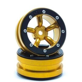 ABMT0010GOB-Beadlock Wheels PT-Safari Gold/Black 1.9 (2 pcs)