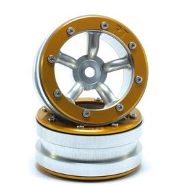 ABMT0010SGO-Beadlock Wheels PT-Safari Silver/Gold 1.9 (2 pcs)
