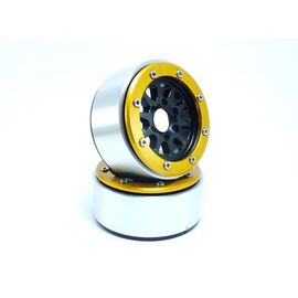 ABMT5030BGO-Beadlock Wheels GEAR Black/Gold 1.9 (2) w/o Hub