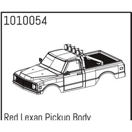 AB1010054-Red Lexan Pickup Body