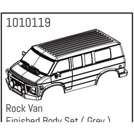 AB1010119-Rock Van PC Body Set (grey) - PRO Crawler 1:18
