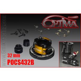 6M-POCS432B-OPTIMA 4 Shoes Flywheel set - 32mm Black