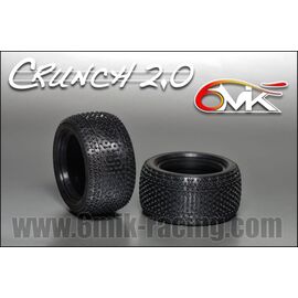 6M-TM105B-CRUNCH 2.0 Rear Tyres in Blue compound + foam inserts (pair)