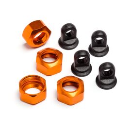 HPI101752-Shock Caps For 101090, 101091 and 101185 Trophy Series 4Pcs (Orange)