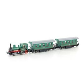 Dampflok Set 3tlg. schwarz-grün Vorbild Bayr. D6