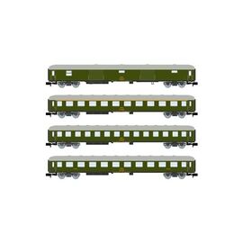 ARW02.HN4295-RENFE 4 Personenwagen D/A/2xB/ gr&#252;n Ep. IV