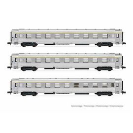 ARW02.HN4321-SNCF 3 Inoxwagen Train Rapide 2xA9/A5 Bar Ep III