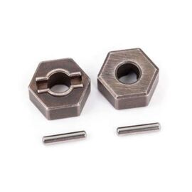 LEM1654R-Wheel hubs, hex (steel) (4)/ axle pin s (4)