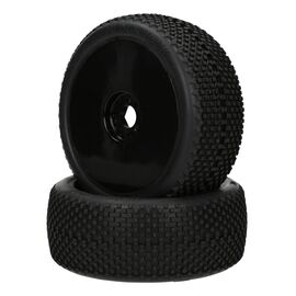 PA9388-Black Jack Mounted Tire (Red Compound/Carbon Wheel/1:8 Buggy)