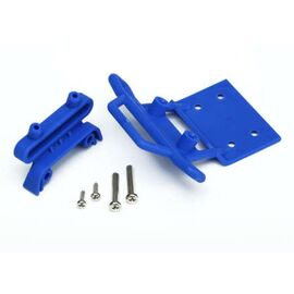 Bumper, front / bumper mount, front / 4x23mm RM (2)/ 3x10mm RST (2) (blue)