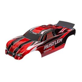 LEM3750R-Body, Rustler (also fits Rustler VXL) , red (painted, decals applied, assem bled with wing)