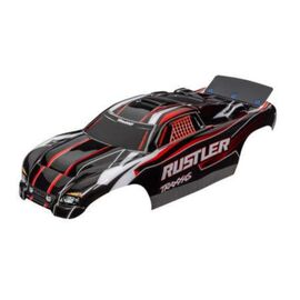 LEM3750-Body, Rustler (also fits Rustler VXL) , red &amp; black (painted, decals applie d, assembled with wing)