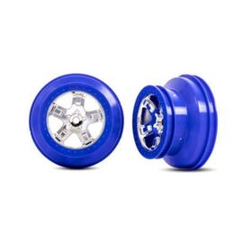 LEM5868A-Wheels, SCT chrome, blue beadlock sty le, dual profile (2.2' outer 3.0' inn er) (2) (4WD front/rear,