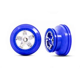LEM5870A-Wheels, SCT chrome, blue beadlock sty le, dual profile (2.2&#402;__ outer, 3.0&#402;_ _ inner) (2) (2WD front