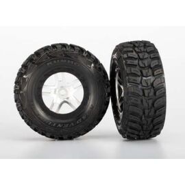 LEM5976R-Tires &amp; wheels, assembled, glued (S1&nbsp; ultra-soft off-road racing compound) (SCT Split-Spoke satin ch