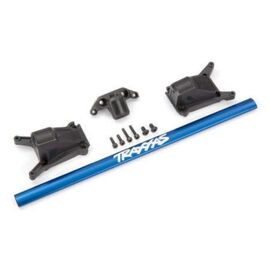 LEM6730X-Chassis brace kit, blue (fits Rustler &#169; 4X4 and Slash 4X4 equipped with Low -CG chassis)