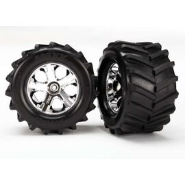 LEM6771-Tires and wheels, assembled, glued 2. 8' (All-Star chrome wheels, Maxx tires, foam inserts) (2)&nbsp; &nbsp; &nbsp;
