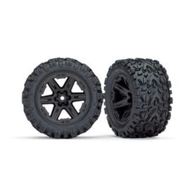 LEM6773-Tires &amp; wheels, assembled, glued (2.8 ') (RXT black wheels, Talon Extreme tires, foam inserts) (2) (