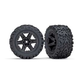 LEM6774-Tires &amp; wheels, assembled, glued (2.8 ') (RXT black wheels, Talon Extreme tires, foam inserts) (elec
