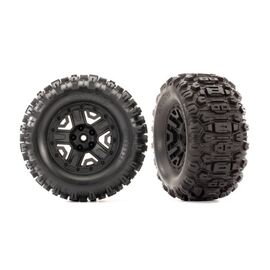 LEM6792-Tires &amp; wheels, assembled, glued (bla ck 2.8' wheels, Sledgehammer tires, f oam inserts) (2) (TSM&#194;&#174;