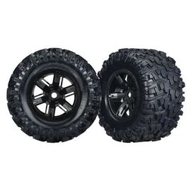 LEM7772A-Tires &amp; wheels, assembled, glued (X-M axx black chrome wheels, Maxx AT tires, foam inserts) (left &amp;