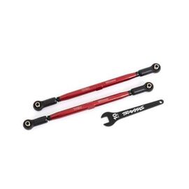 LEM7897R-Toe links, front (TUBES red-anodized, 6061-T6 aluminum) (2) (for use with #7895 X-Maxx WideMaxx susp