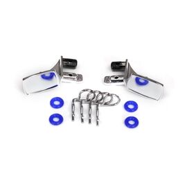 LEM8133-Mirrors, side, chrome (left &amp; right)ht)/ o-rings (4)/ body clips (4) (fits #8130 body)