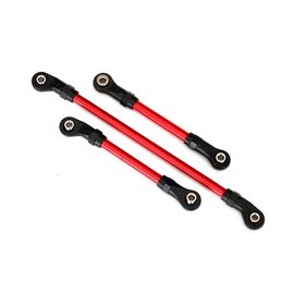LEM8146R-Steering link, 5x117mm (1)/ draglink,&nbsp; 5x60mm (1)/ panhard link, 5x63mm (red powder coated steel) (a