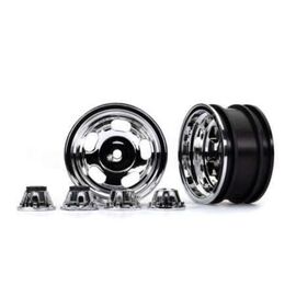 LEM8158X-Wheels, 2.2', chrome (2)/ center caps (front (2), rear (2)) (requires #825 5A extended thread stub a
