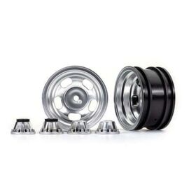 LEM8158-Wheels, 2.2', satin chrome (2)/ cente r caps (front (2), rear (2)) (require s #8255A extended thread