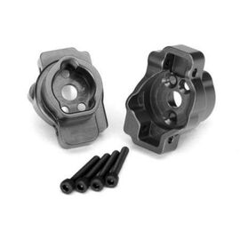 LEM8256A-Portal drive axle mount, rear, 6061-T 6 aluminum (charcoal gray-anodized) (left and right)/ 2.5x16 C