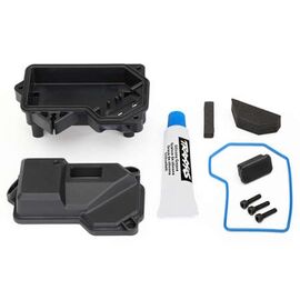 LEM8324-Box, receiver (sealed) (steering serv o mount)/ receiver cover/ access plug/ foam pads/ silicone gre