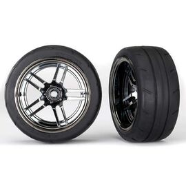 LEM8374-Tires and wheels, assembled, glued (s plit-spoke black chrome wheels,&#194;&#160;1.9' Response tires) (extra w