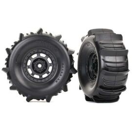 LEM8475-Tires and wheels, assembled, glued (D esert Racer wheels, paddle tires, foam inserts) (2)&nbsp; &nbsp; &nbsp; &nbsp; &nbsp; &nbsp;